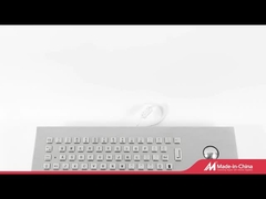 Clavier métallique de bureau avec trackball optique
