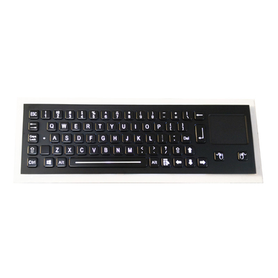 acheter Électroplaqué en noir robuste à l'épreuve du vandalisme IP65 panneau rétroéclairé compact clavier en acier inoxydable avec pavé tactile. online manufacture
