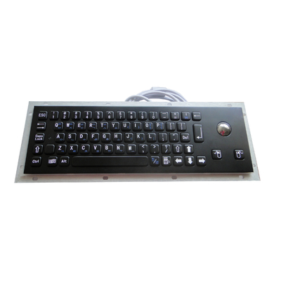 acheter électroplaté Noir robuste Vandalproof IP65 Compact Panel monté clavier en acier inoxydable avec trackball online manufacture