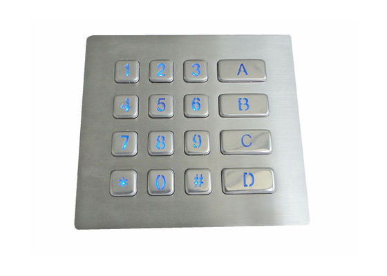acheter 16 clés menées éclairant le clavier numérique à contre-jour IP65 en métal de Matrix online manufacture