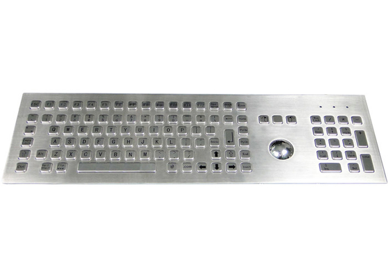 acheter Clavier de Front Mounted Industrial Stainless Steel avec la boule de contact de souris online manufacture