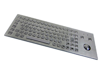 Industrial Stainless Steel Panel Mount Keyboard IP65 With Optical Mouse Trackball