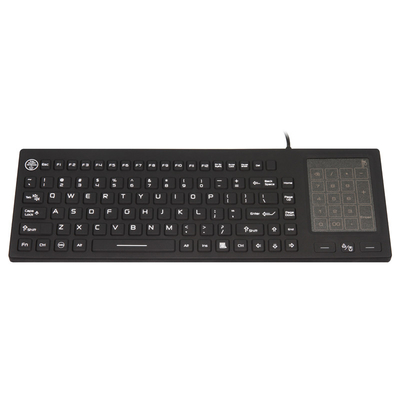 Clavier hospitalier médical lavable IP68 avec pavé tactile 2 en 1 et pavé numérique