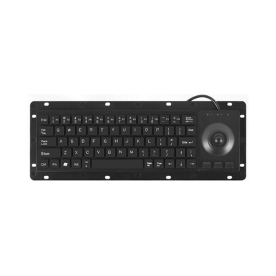 Clavier d'ordinateur industriel Clavier en plastique noir résistant à la poussière avec interface USB ou PS2 et disposition personnalisée disponible