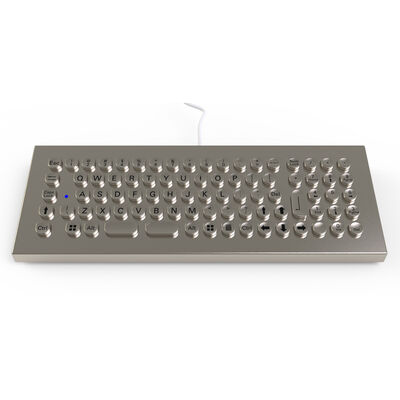 Clavier de bureau compact en acier inoxydable IP65-IP68 à faible encombrement avec pavé numérique et touches de fonction en option