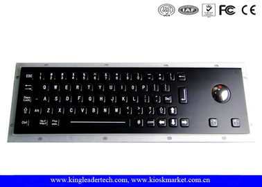 Clavier industriel noir avec la boule de commande optique dans de pleines clés de voyage à l'estimation IP65